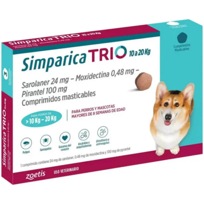 Tableta masticable Simparica TRIO