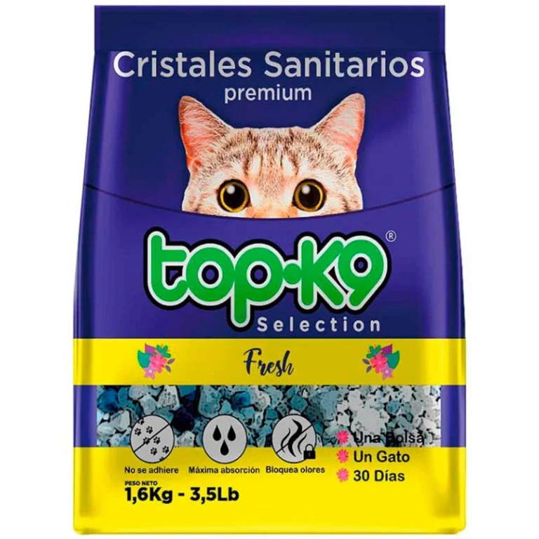 Arena sanitaria Top K9 de cristales 1.6 kg