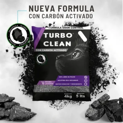Arena Turbo Clean aglomerante para gatos