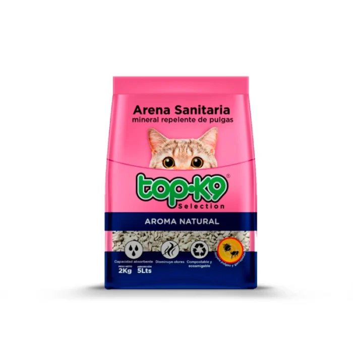 Arena Top K9 Rosada aglomerante con aromas