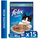 Gato comiendo Felix de atún