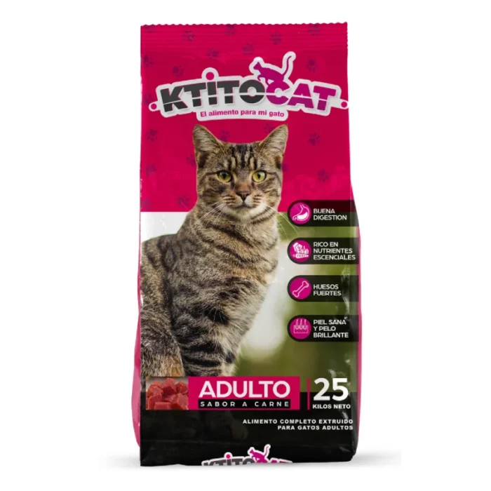 Gato comiendo Ktito Cat 10 kg
