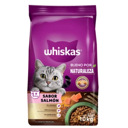 Whiskas comida seca adultos sabor salmón 10kg