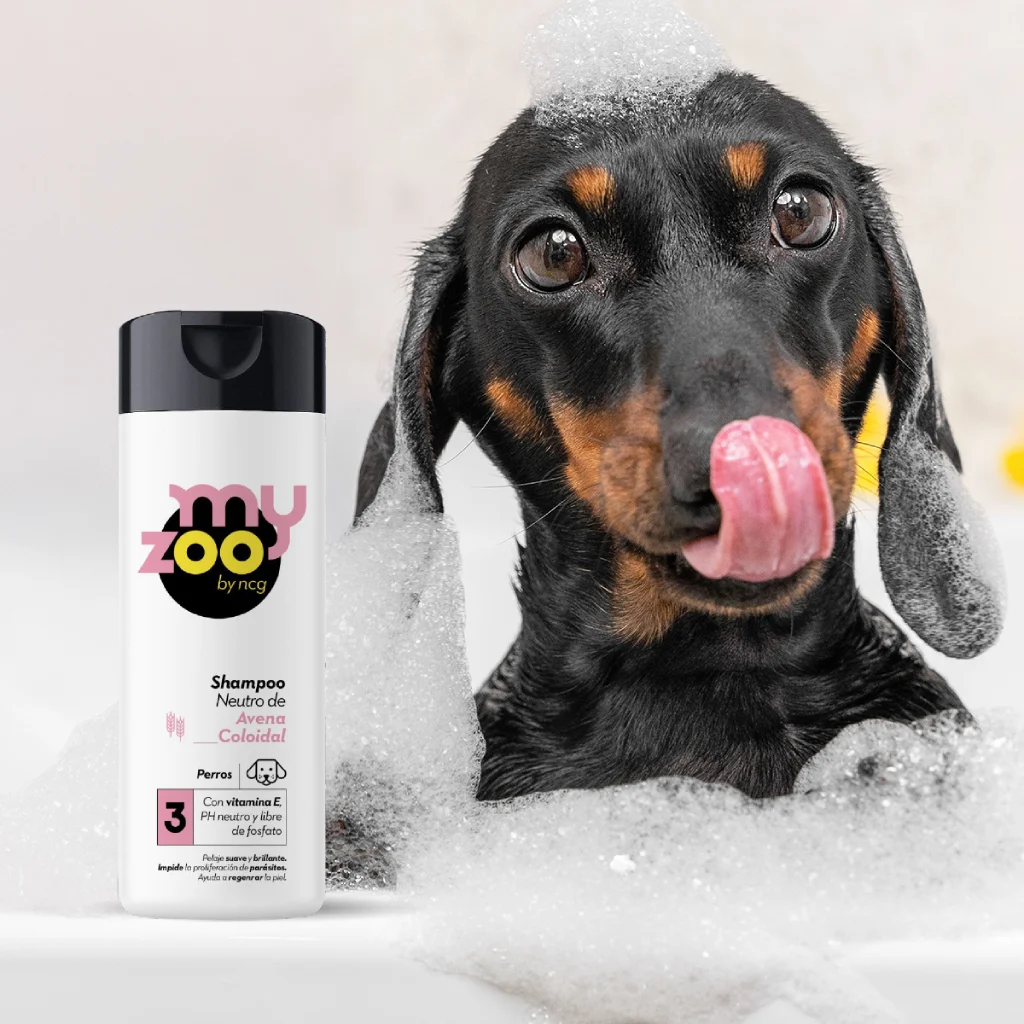 Shampoo MyZoo de avena coloidal para perros 420 cc con vitamina E