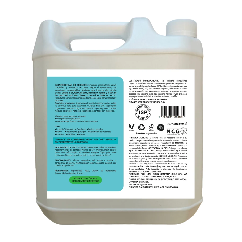 Desinfectante Xtreme Vet 5 litros para superficies veterinarias