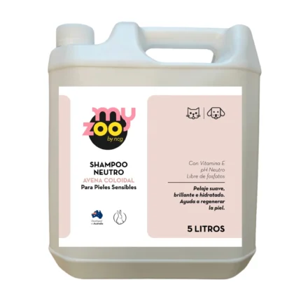 Shampoo MyZoo de avena coloidal 5 litros para grooming profesional