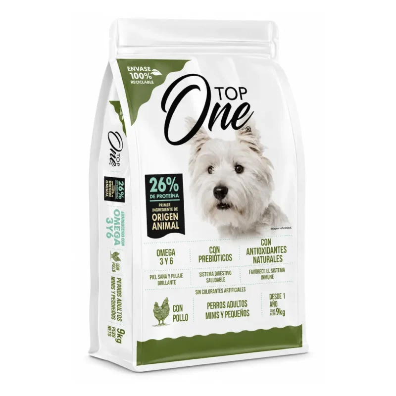 Alimento Top One Perros Adultos 9 kg para minis y pequeños