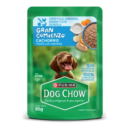 Dog Chow Pouch Cachorro Pollo 85 g – Caja 15