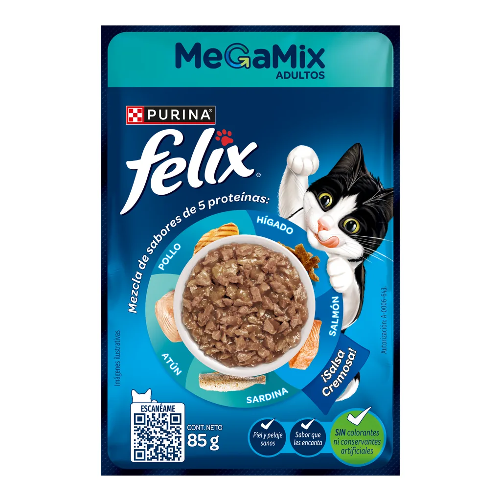 Felix Megamix Adultos 85 g – Caja 15 Felix Megamix Adultos 85 g – Caja 15
