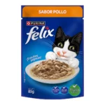 Felix Pouch Adultos Trocitos Jugosos con Pollo 15x85 g